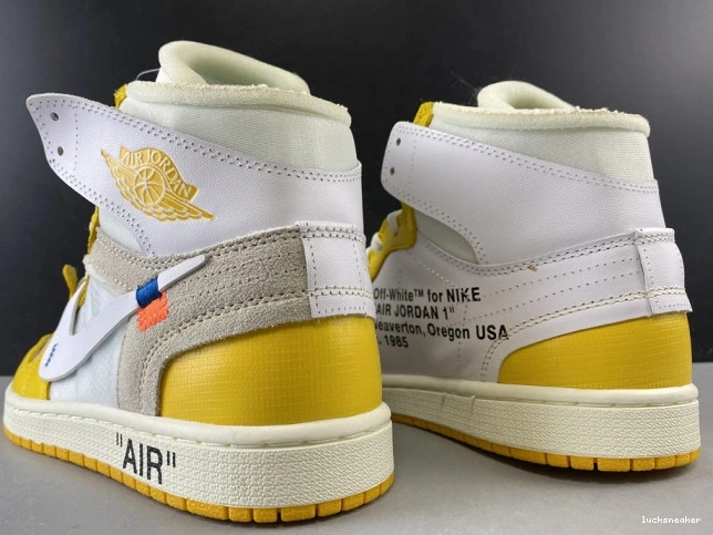 Reps LUCY White 1 Powder NRG Yellow-Cone AQ0818-149 Off-White Jordan x Air Dark 0806